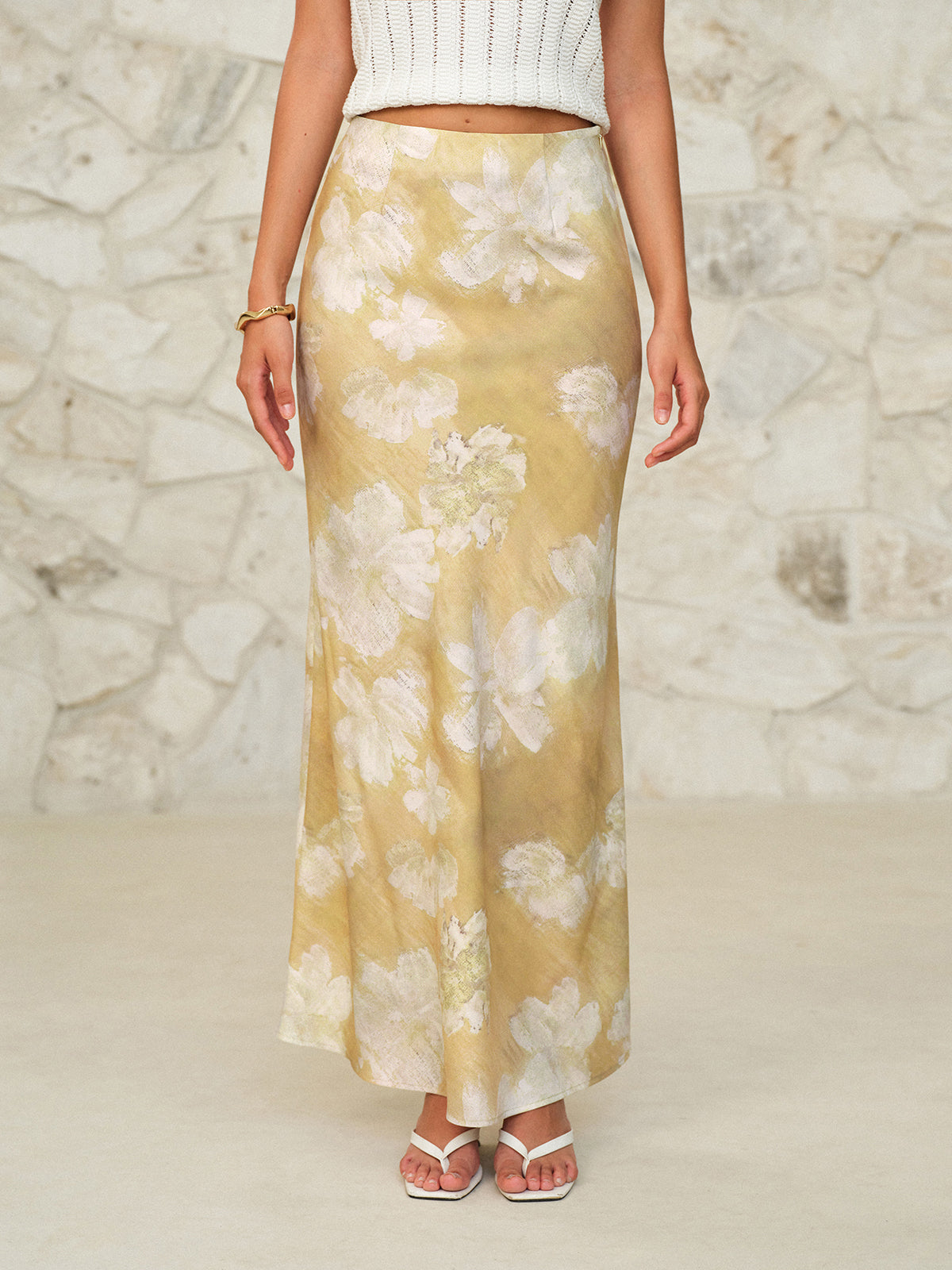 Maxirock mit Blumenmuster 