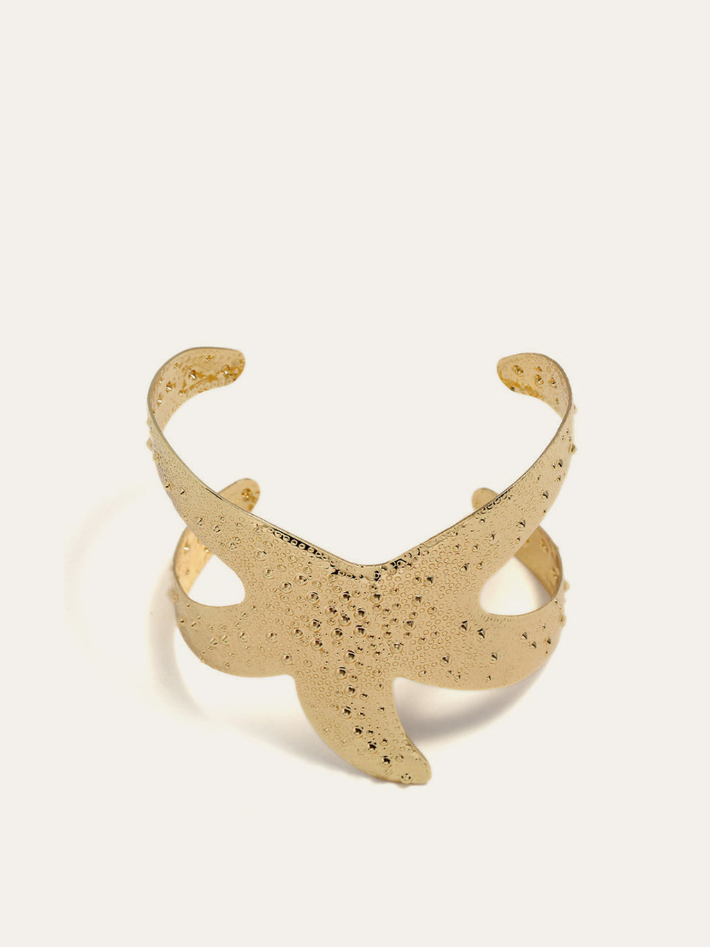 Bracelet manchette Étoile de mer dorée