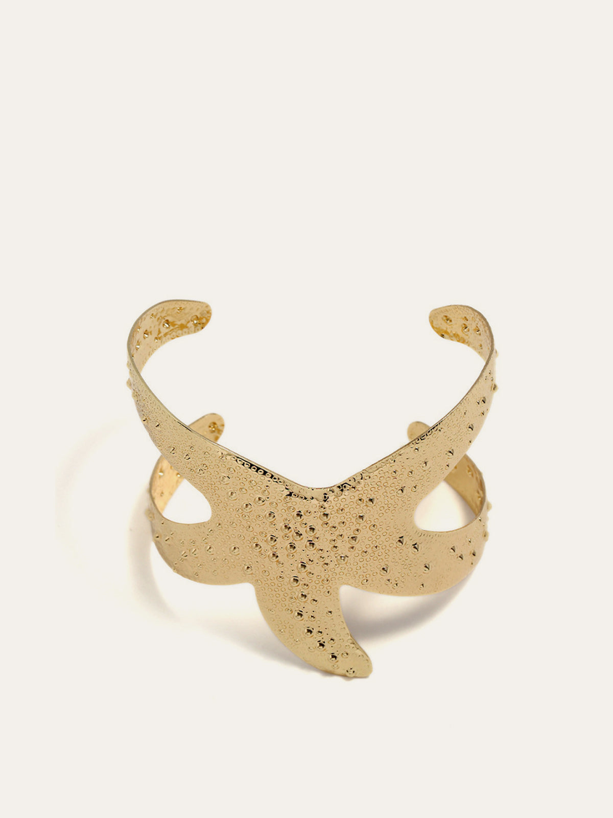 Bracelet manchette Étoile de mer dorée