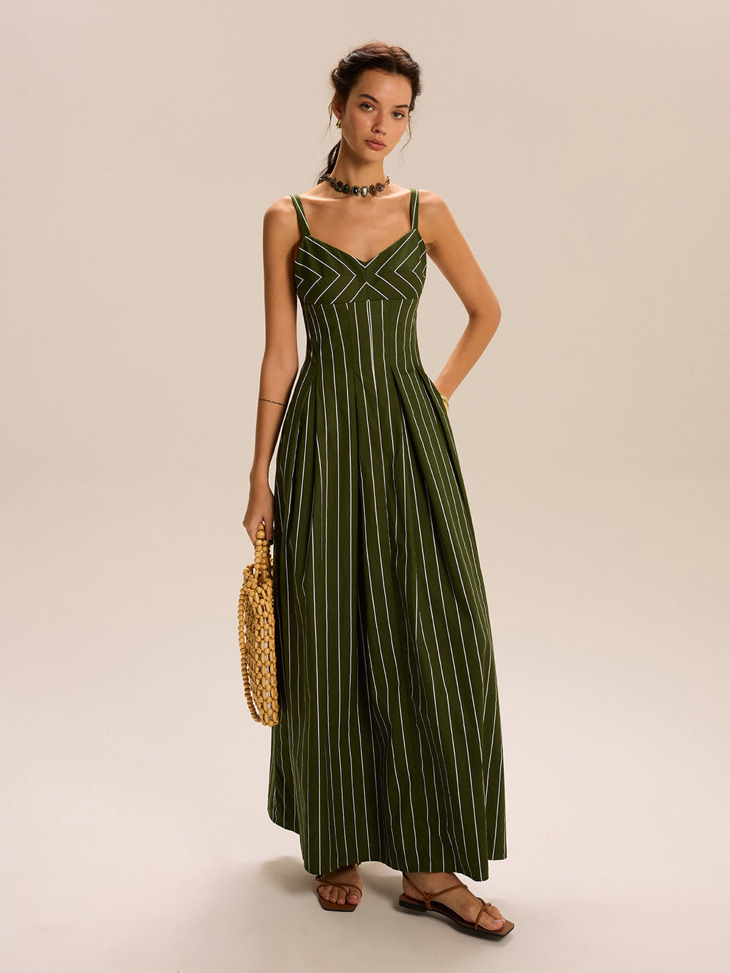 Gestreiftes Maxikleid