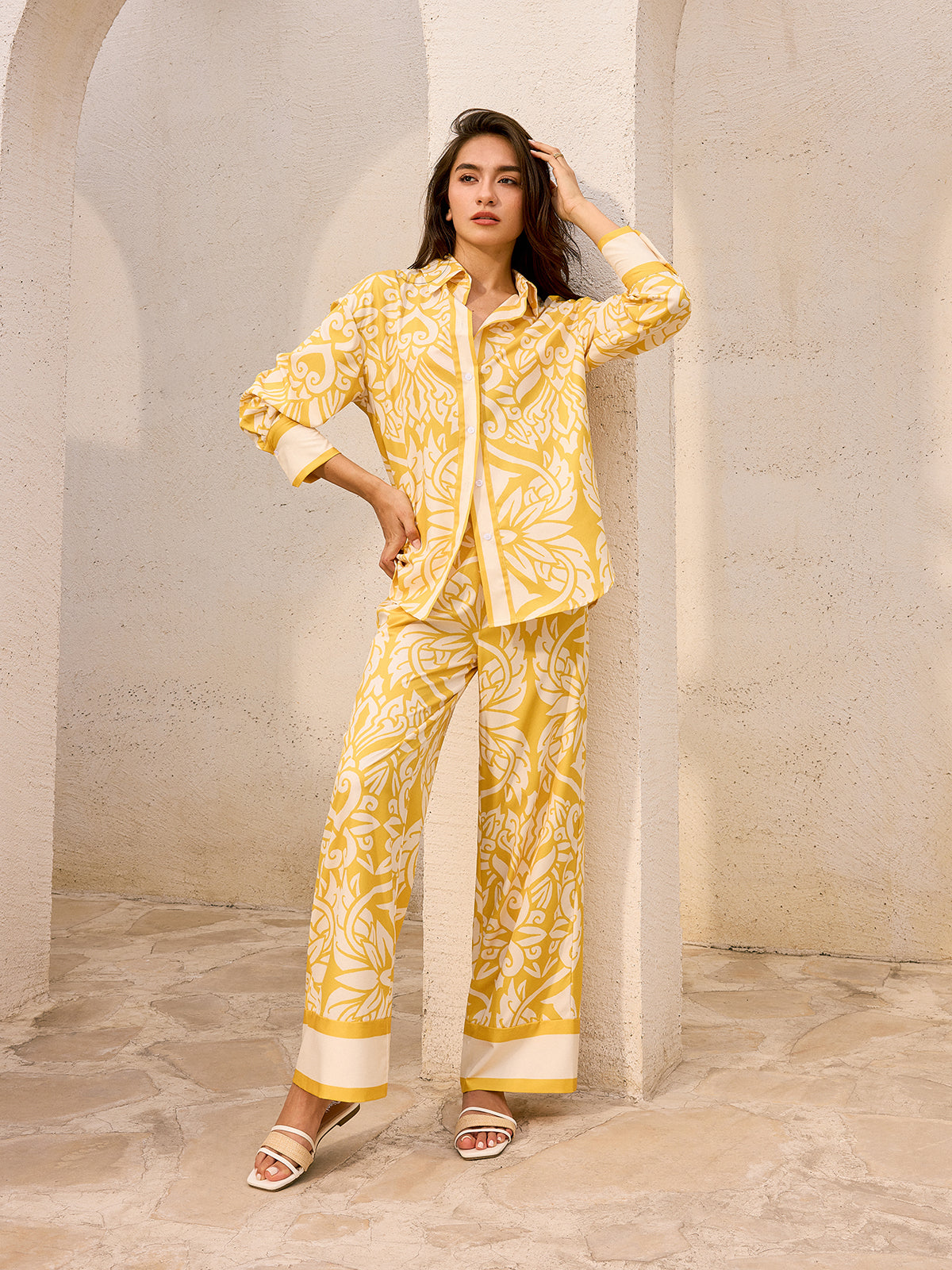Chemise surdimensionnée à motifs