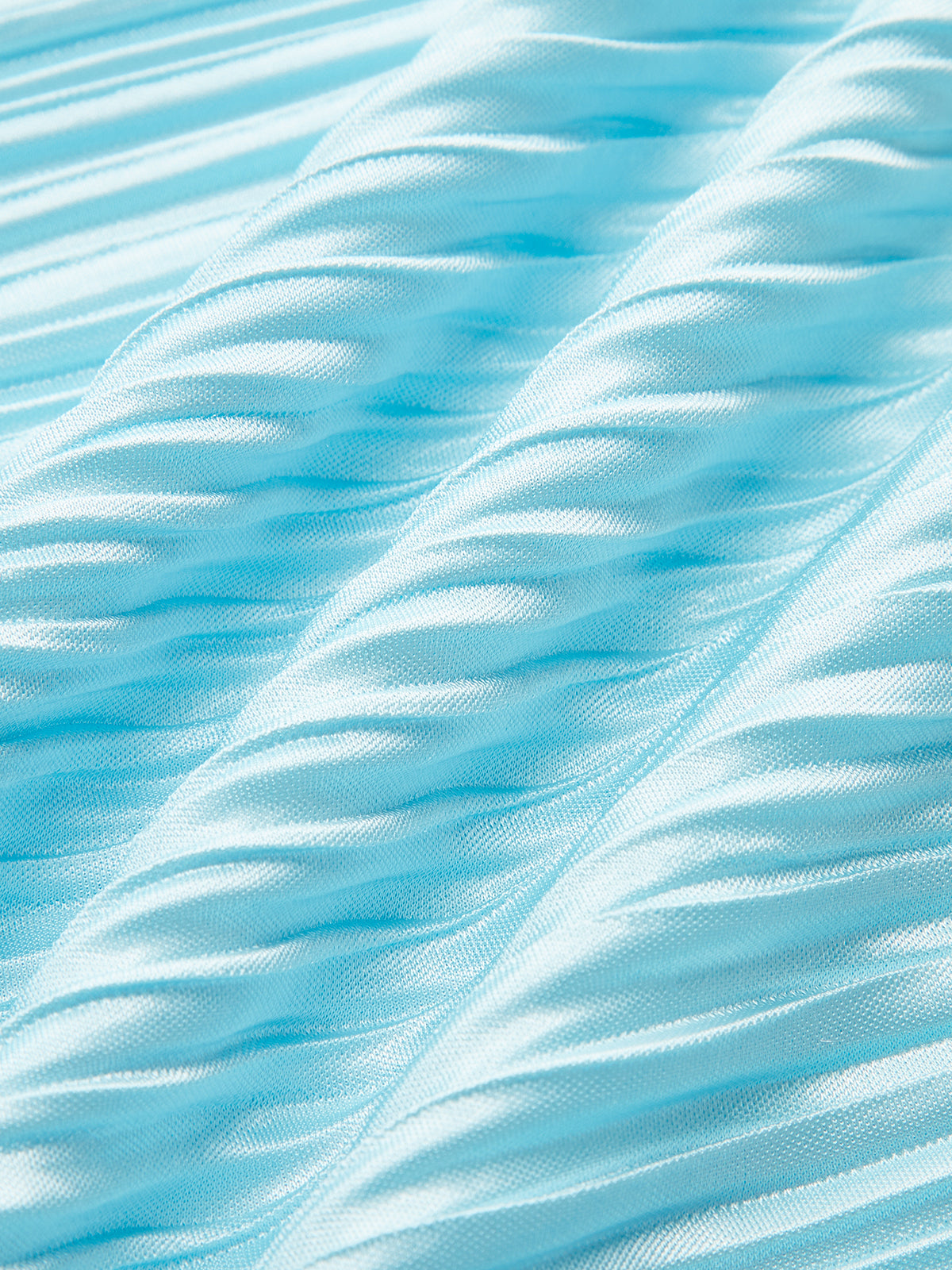 Robe midi plissée à manches longues et ceinture semi-transparente