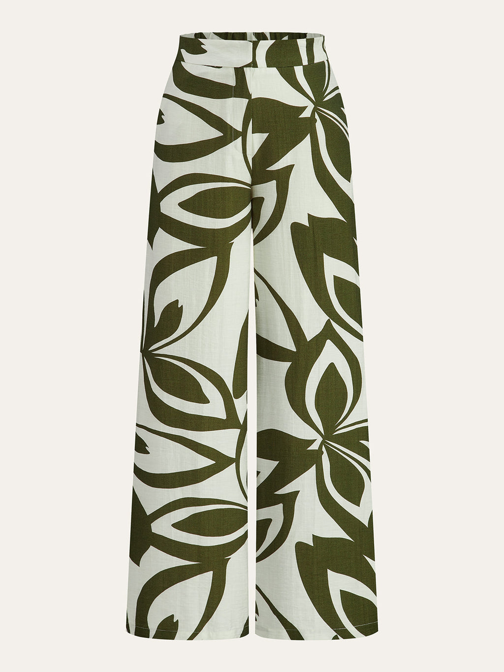 Pantalon large imprimé floral