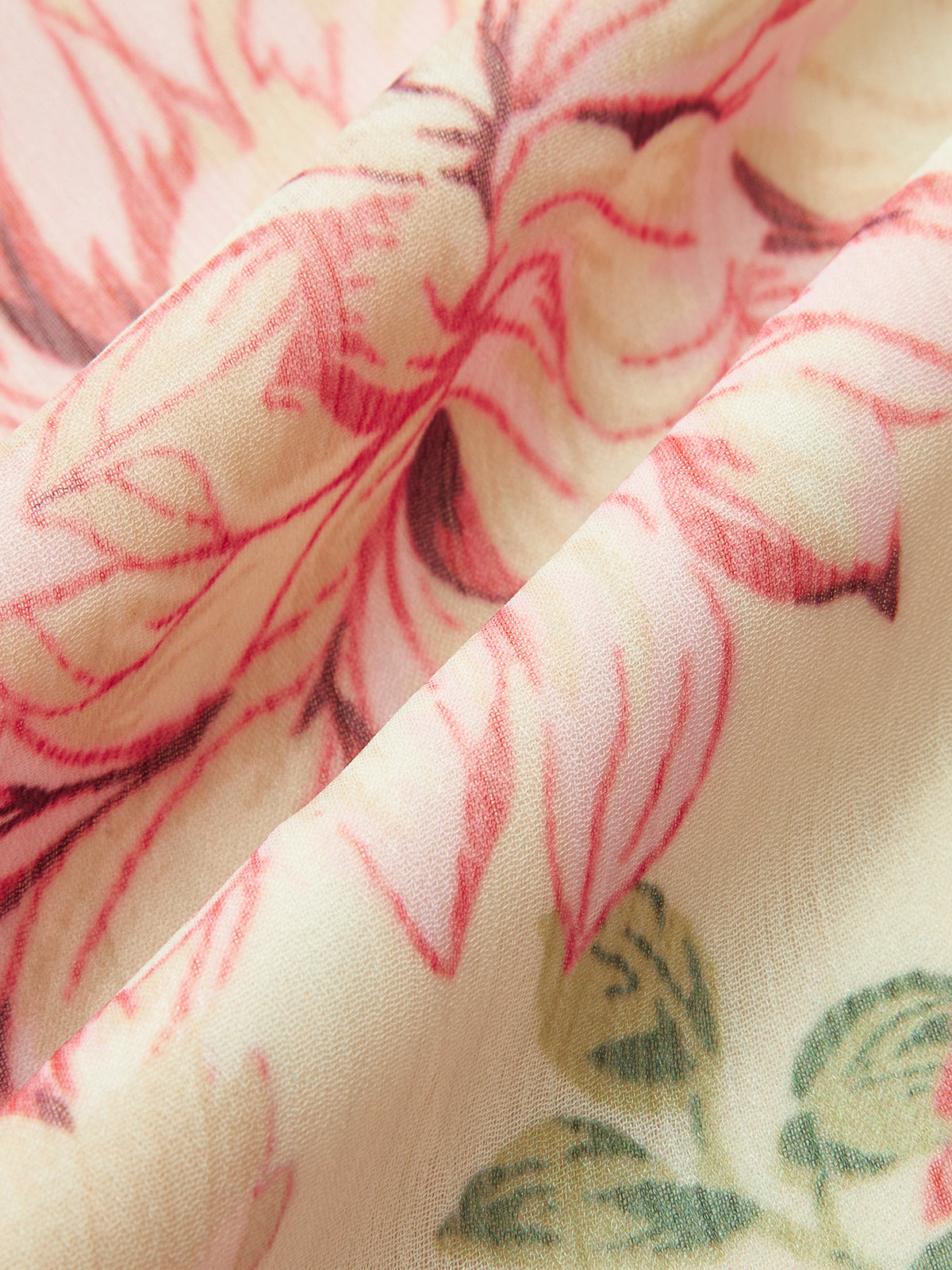 Maxikleid mit Blumenmuster, Schleifenkragen und Gürtel