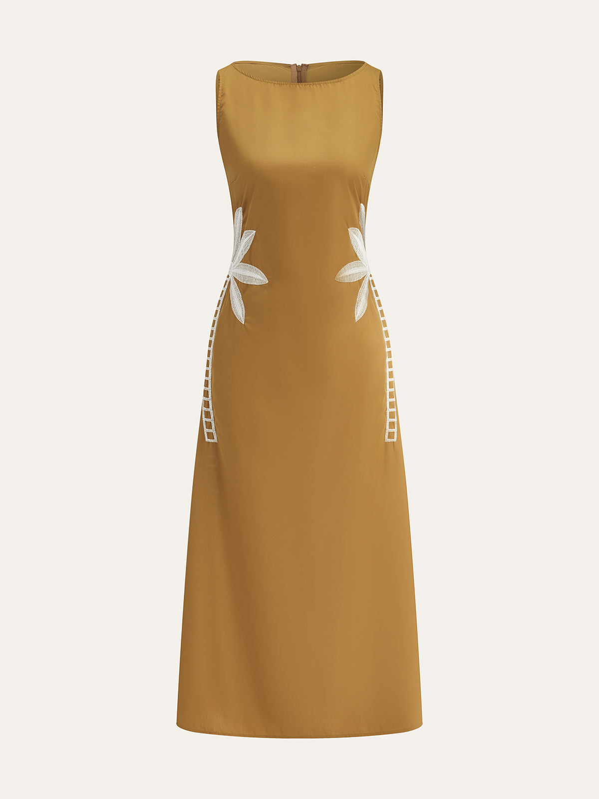 Besticktes ärmelloses Kleid