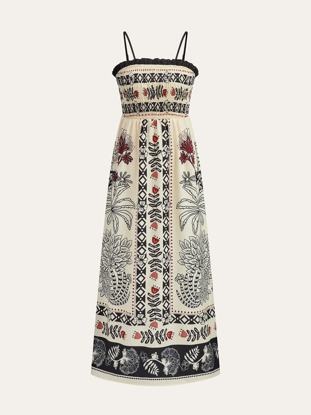 Maxikleid mit Ethno-Print