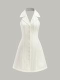 Trägerloses Mini-Hemdblusenkleid