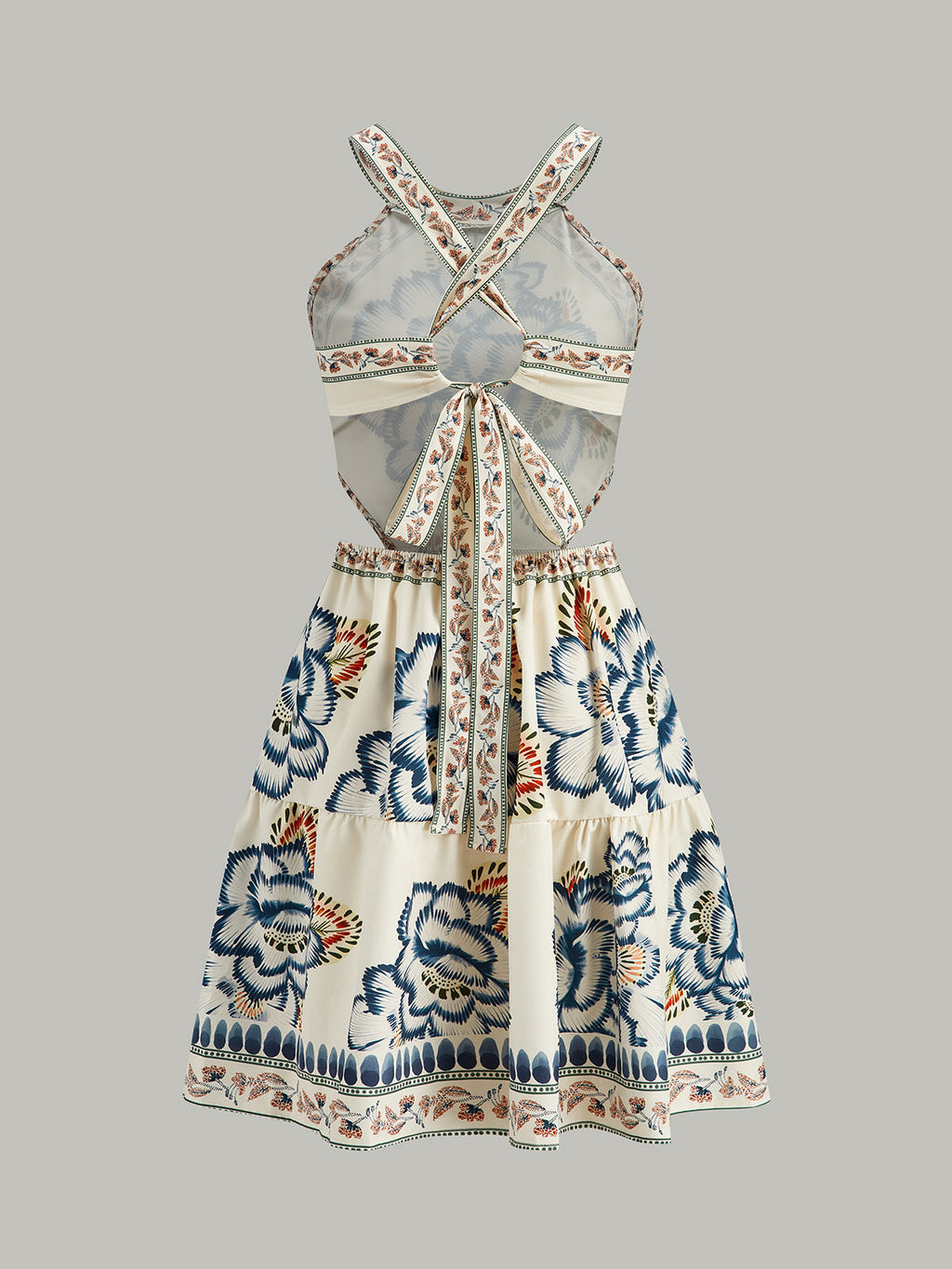 Robe dos nu à imprimé floral