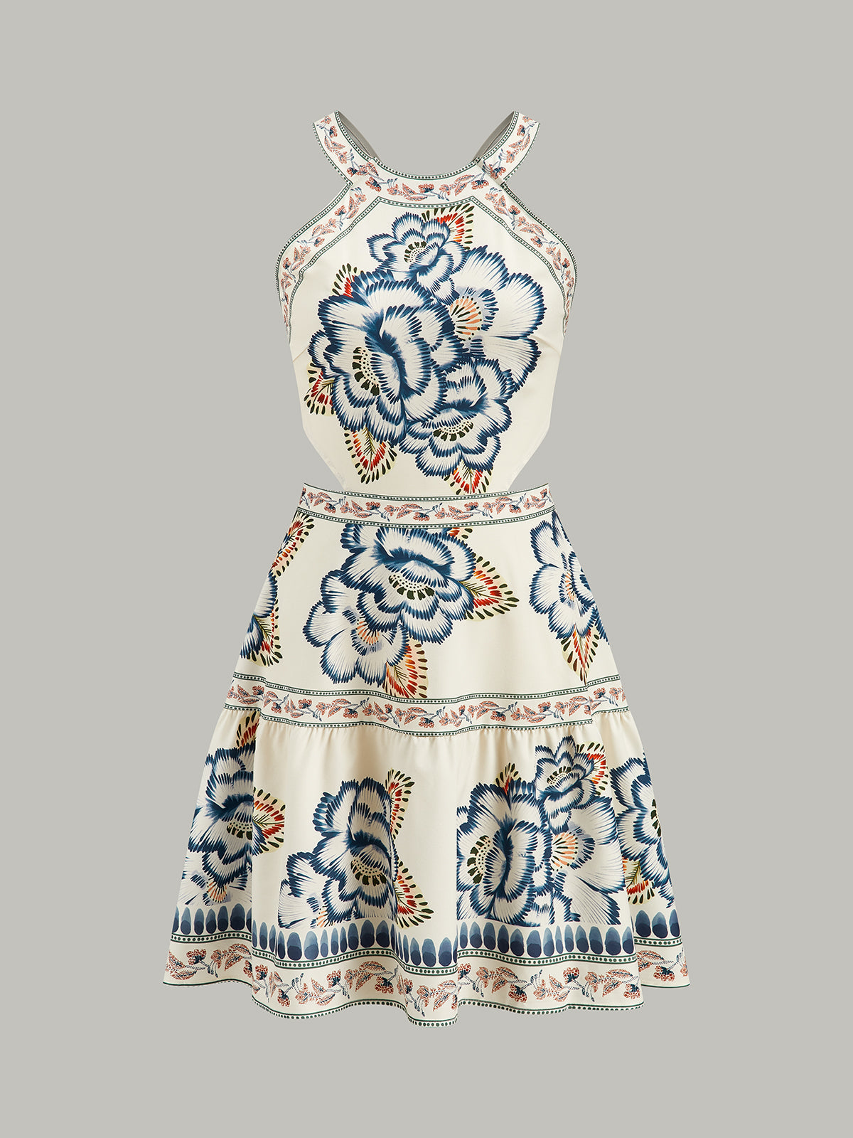 Robe dos nu à imprimé floral 