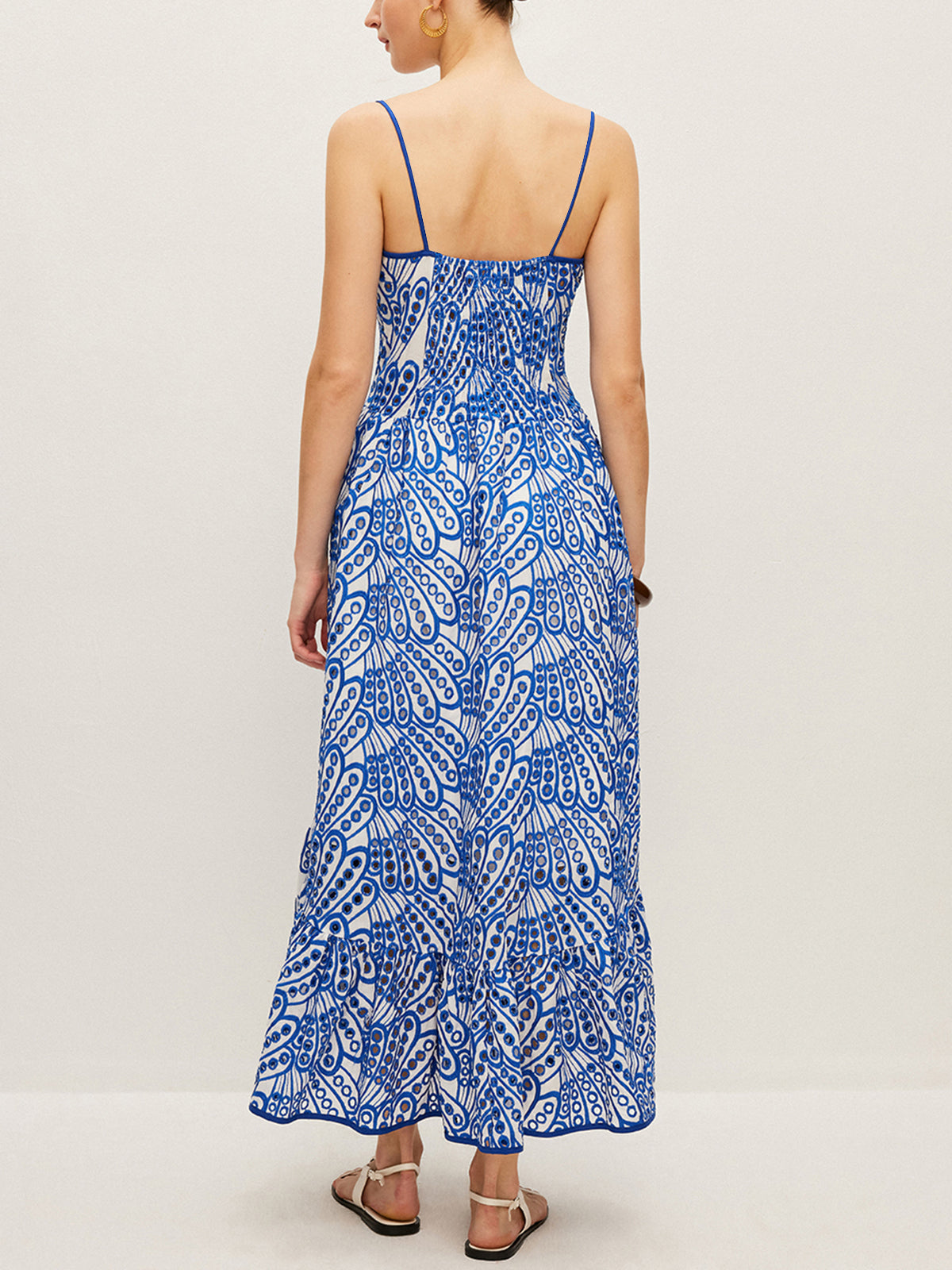 Baumwoll-Cami-Kleid mit Stickerei