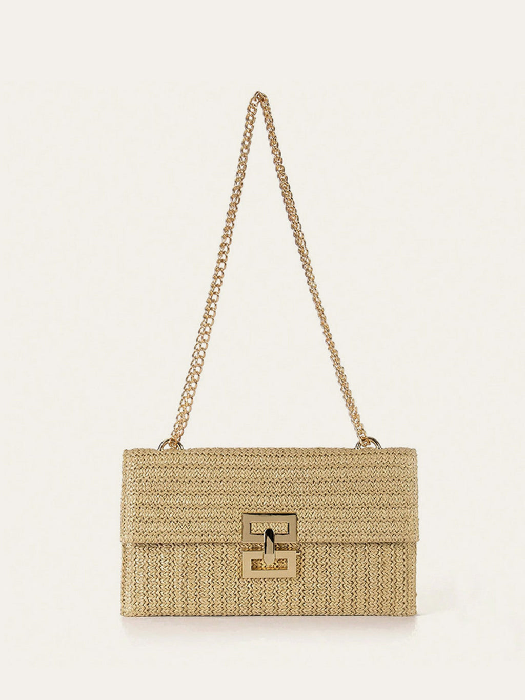 Sac à bandoulière à rabat avec chaîne tressée