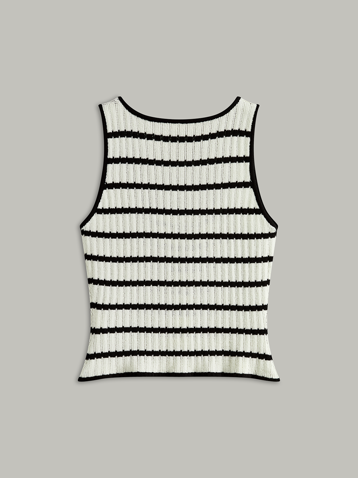 Striped Metal Button Tank Top