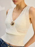Strick-Tanktop mit Metalldekor