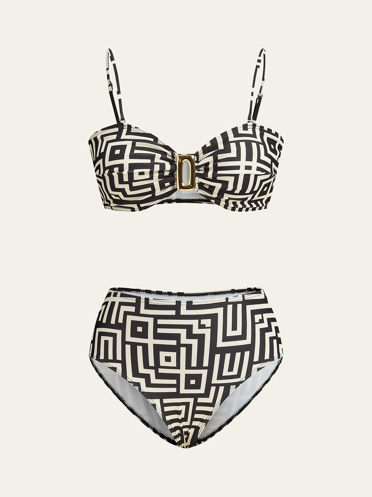 Bikini-Set mit geometrischem Muster 