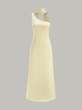 Robe midi asymétrique à une épaule