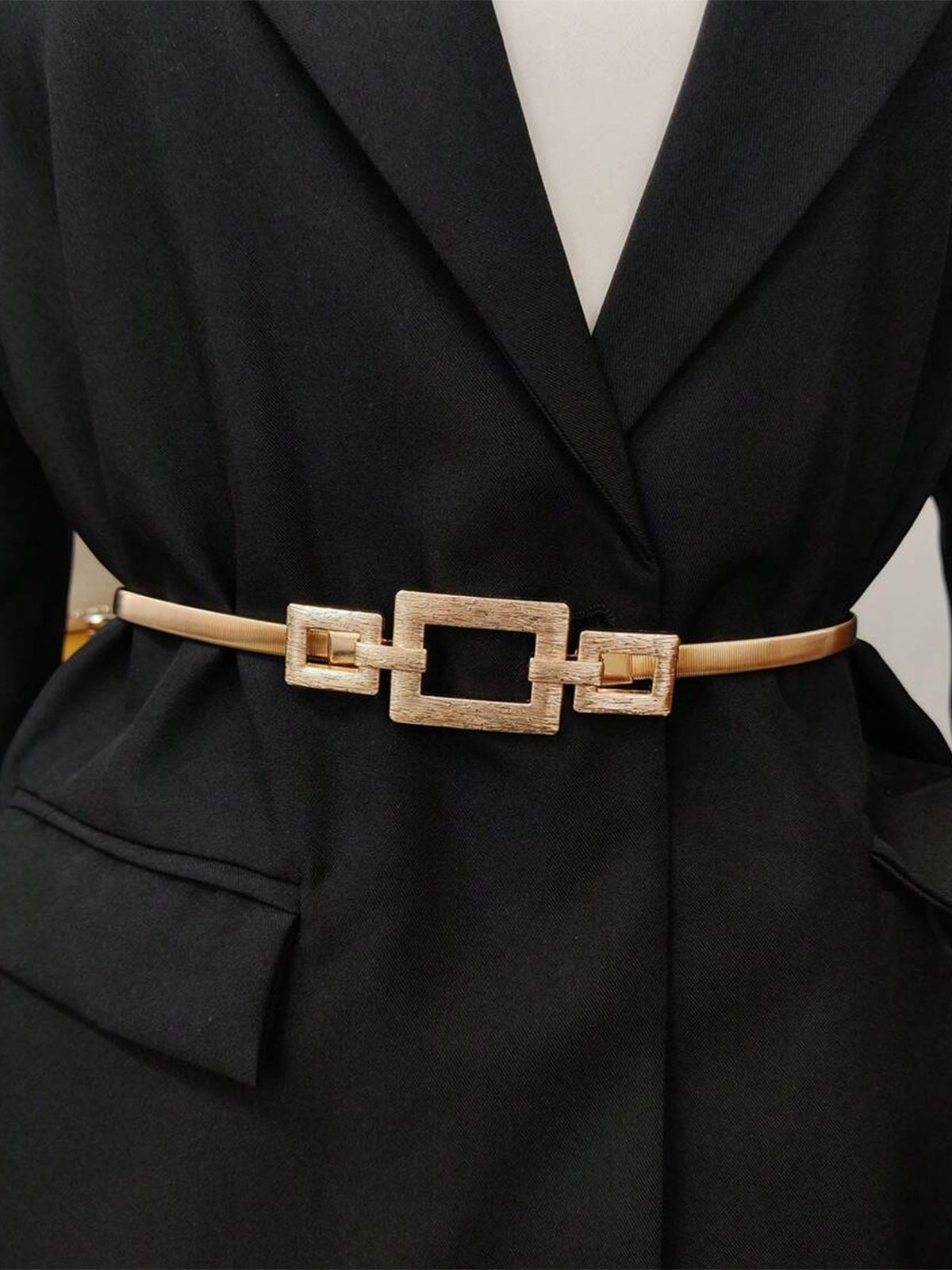 Ceinture géométrique dorée 
