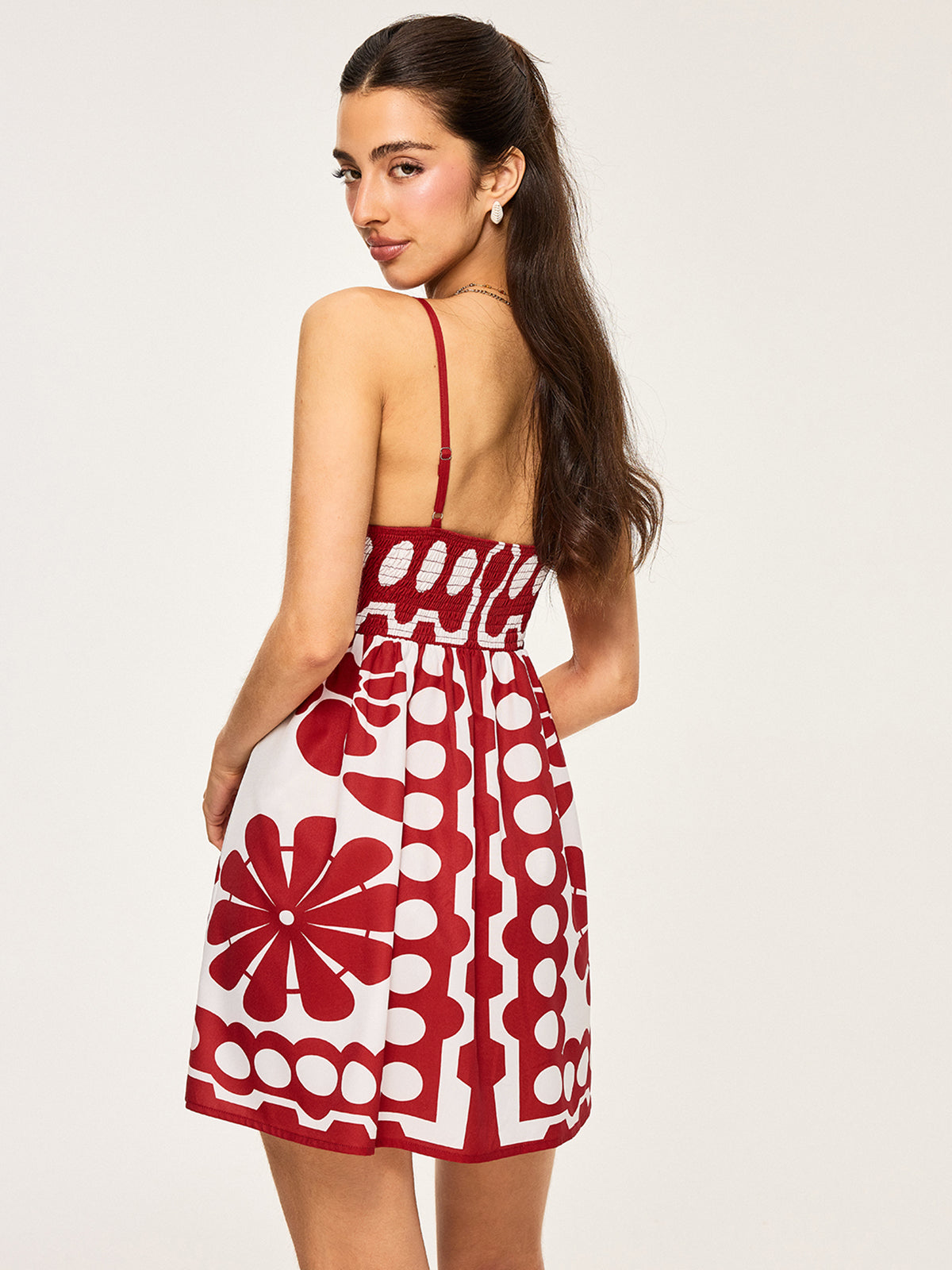 Robe à bretelles spaghetti imprimée à fleurs