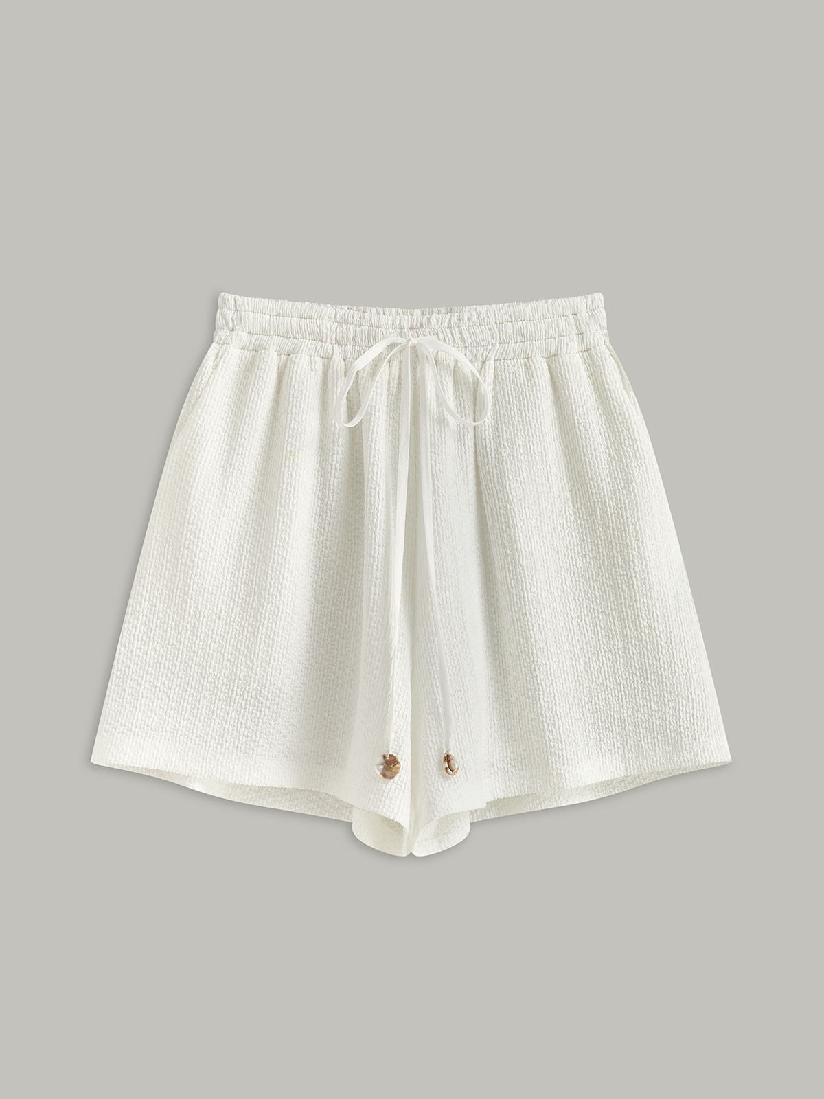 Button-Front Loose-Fit Shorts Set