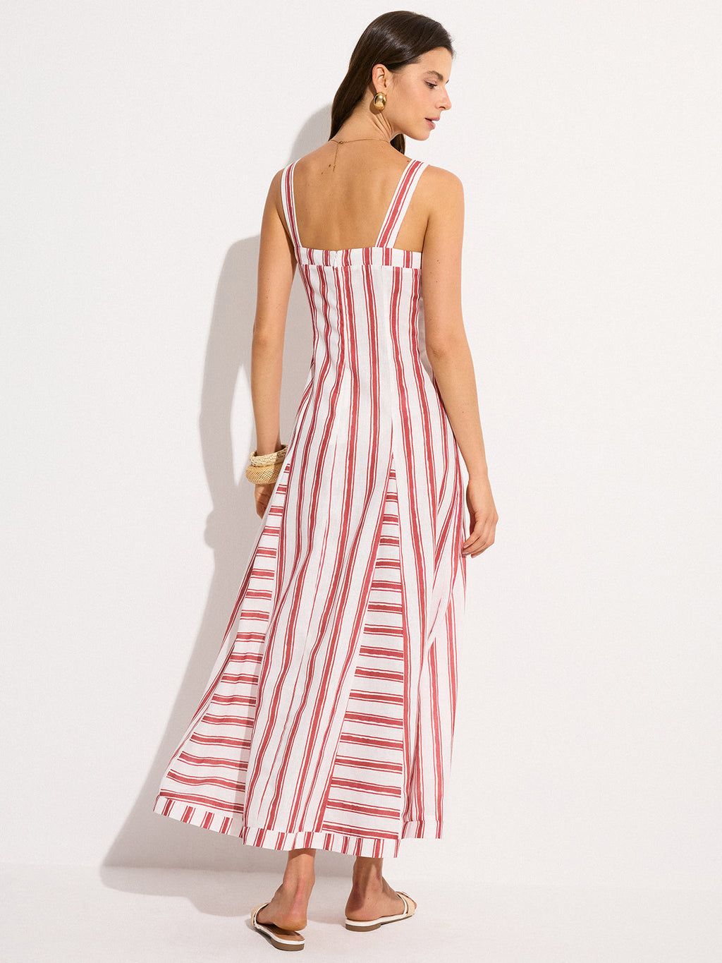 Robe longue rayée