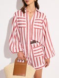 Gestreiftes Shorts-Set mit Taschen