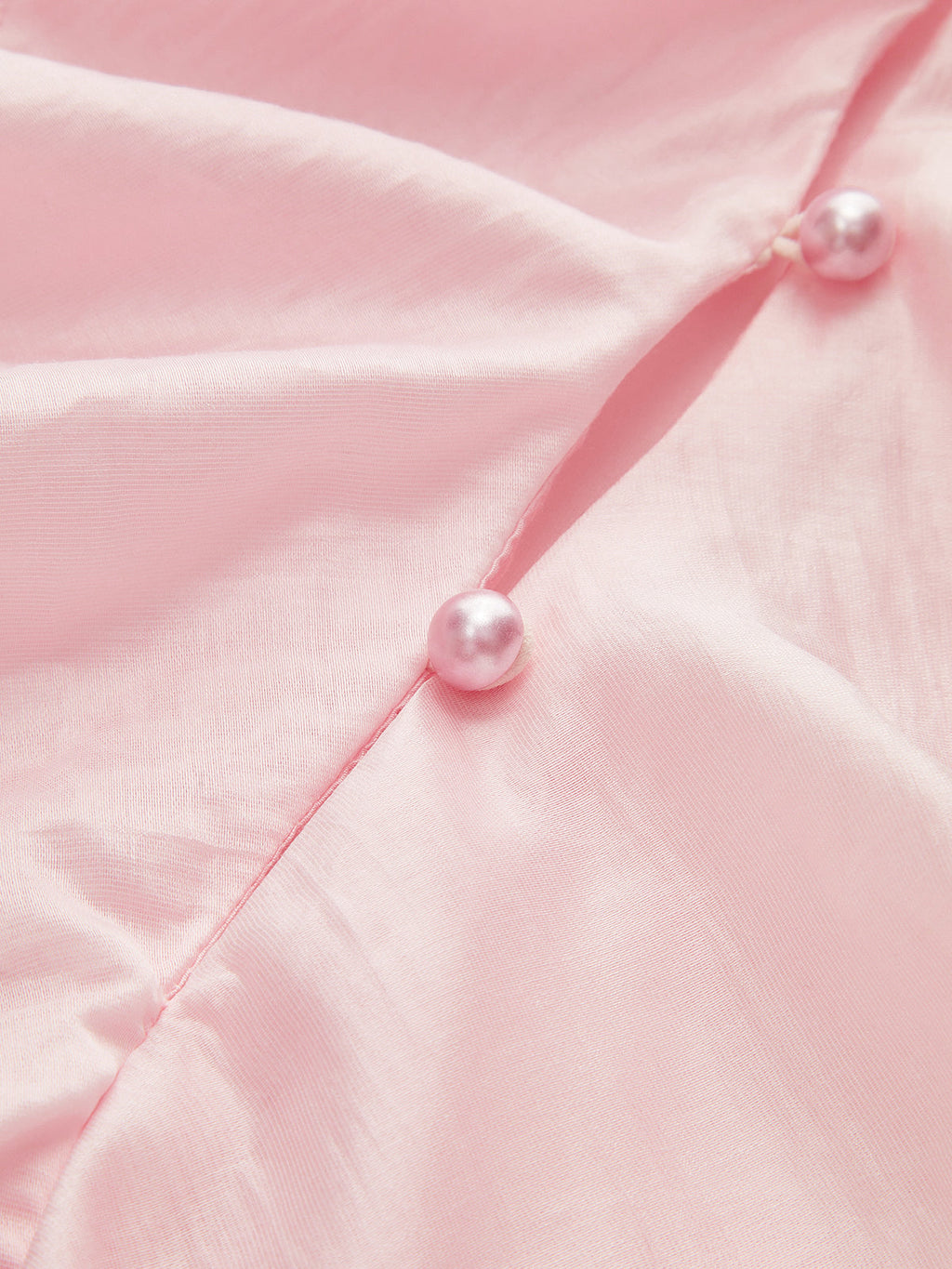 Halbtransparente Rüschen-V-Ausschnitt-Bluse mit ausgestellten Ärmeln