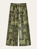 Hose mit weitem Bein und Paisley-Muster