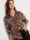 Chemise oversize imprimé cachemire