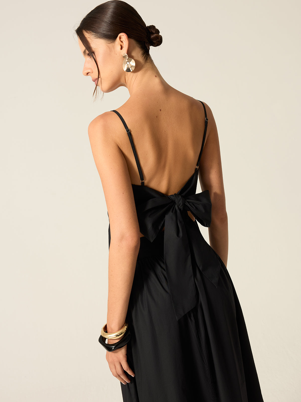 Ensemble jupe dos nu à bretelles spaghetti 