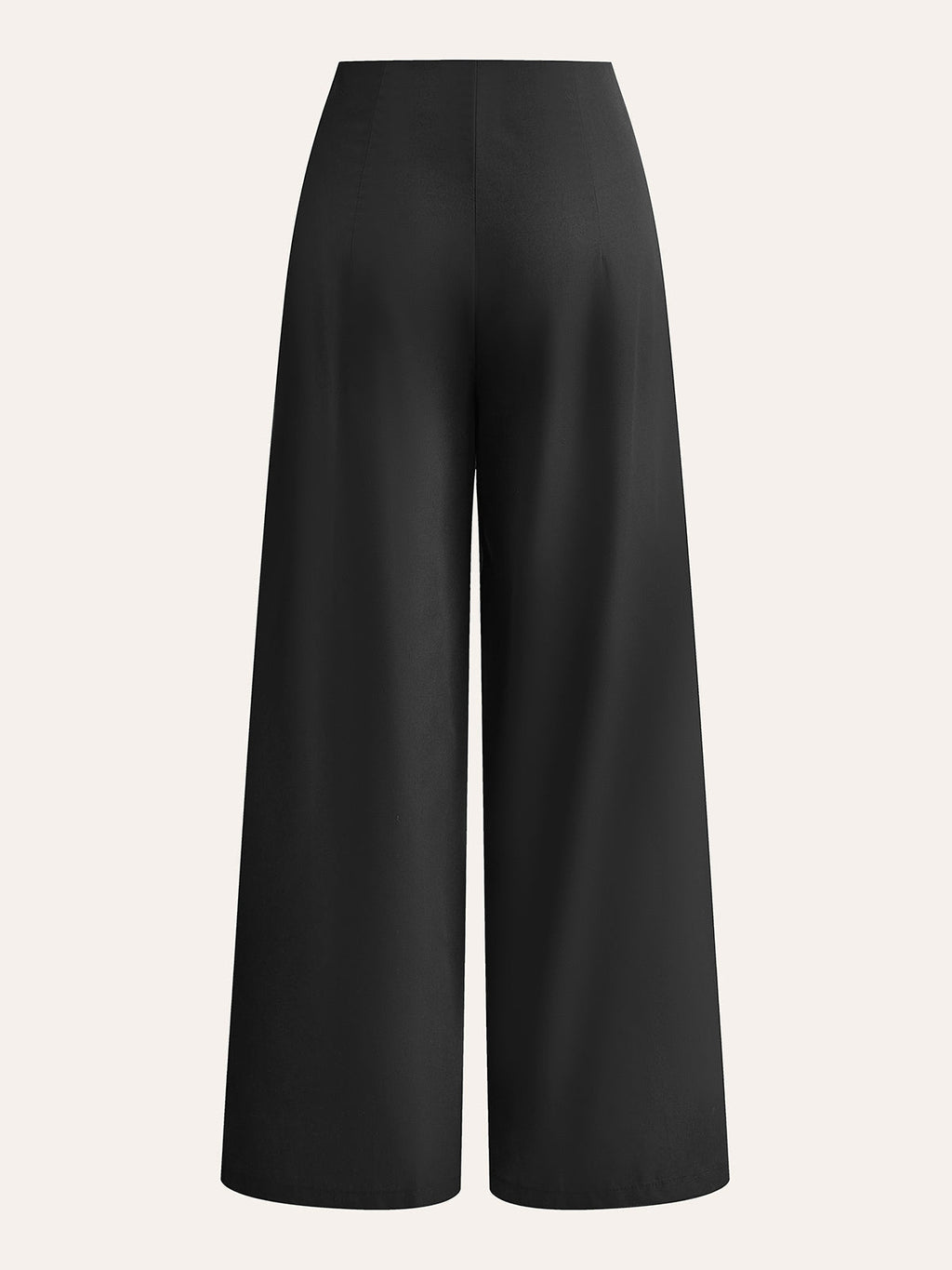 Bestickte High-Waist-Hose mit weitem Bein