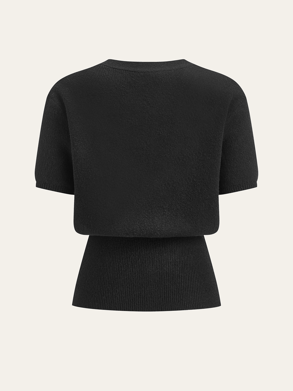 Pull col en V avec boutons métalliques