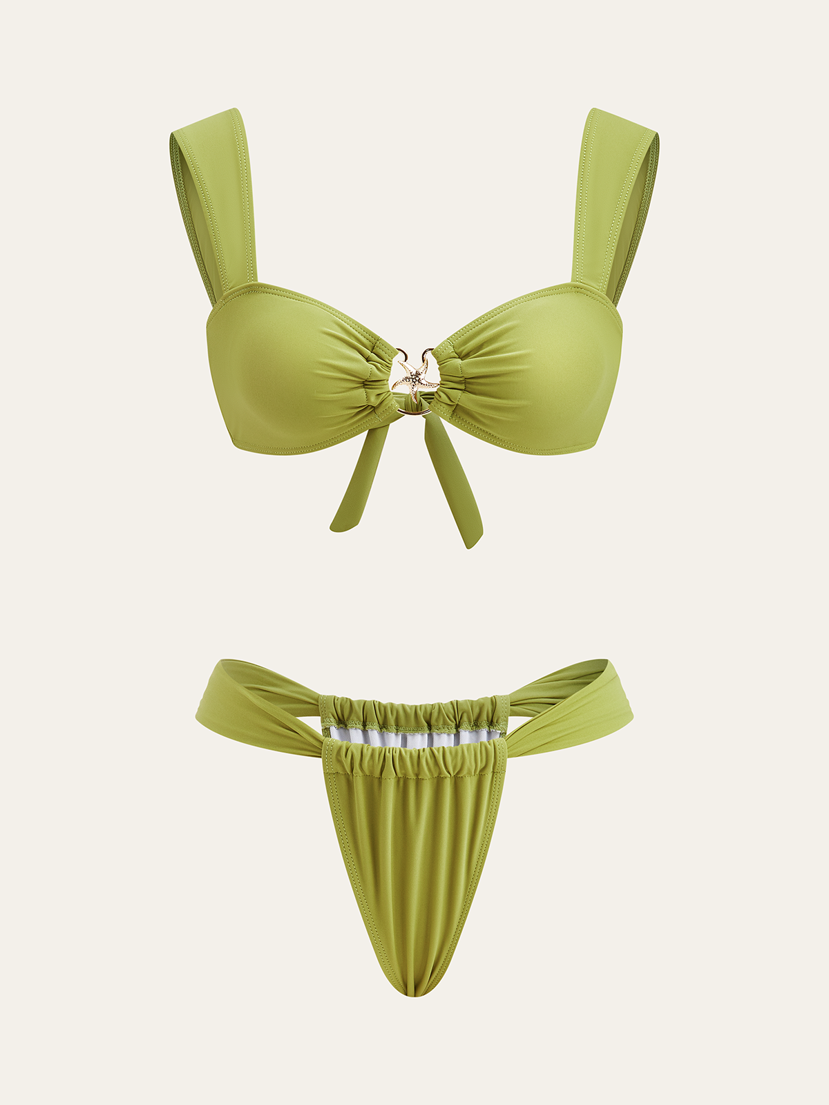 Bikini-Set mit Metall-Dekor zum Binden