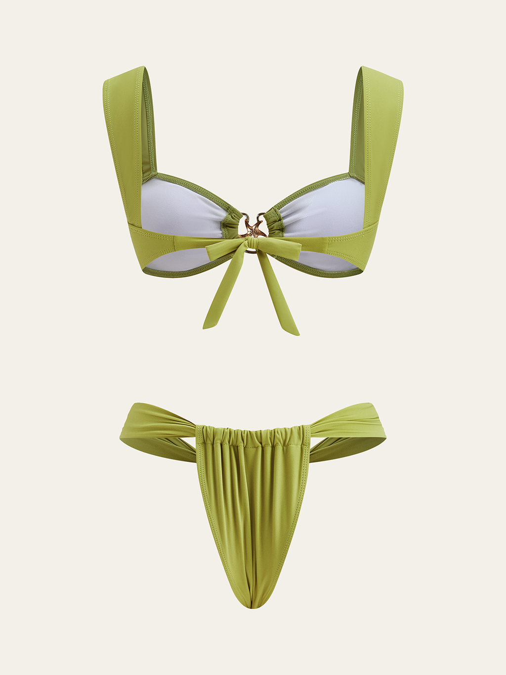 Tie-Back Metal Decor Bikini Set