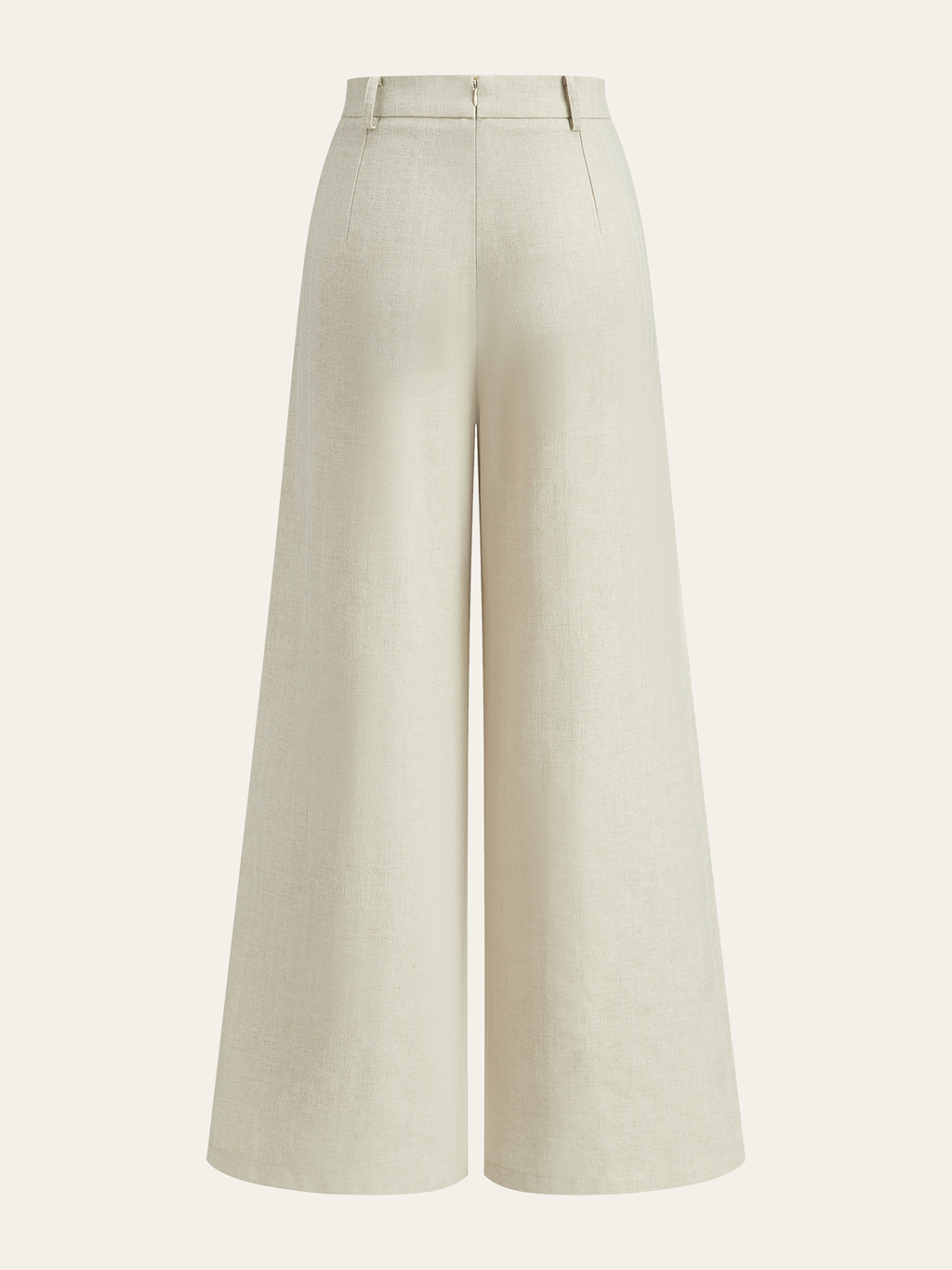 Pantalon large en mélange de lin