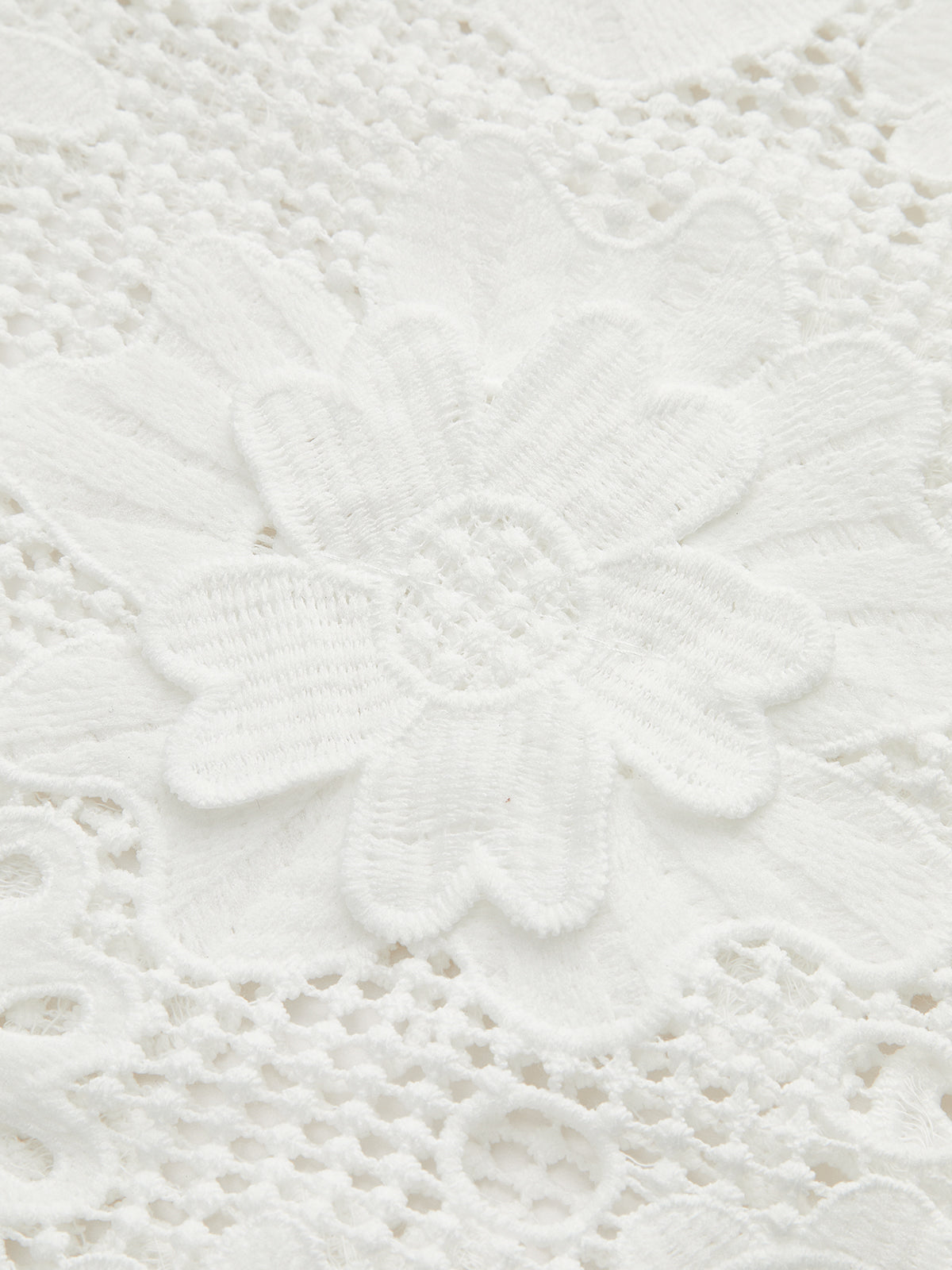 Semi Sheer 3D Flowers Mini Dress