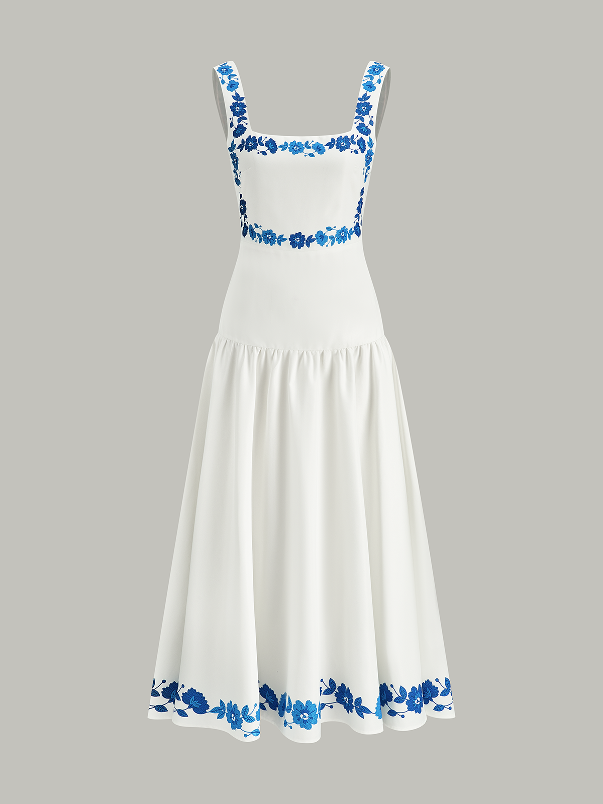 Bow Back Print Midi Dress