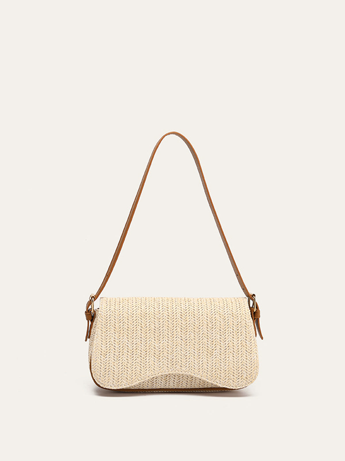 Schultertasche aus Strohgeflecht