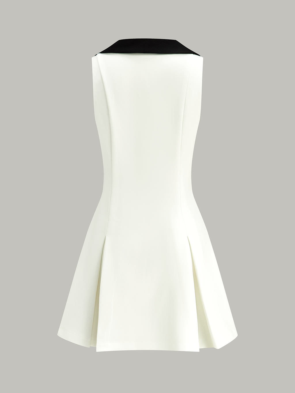 Midikleid mit Colorblock-Design und goldenen Knöpfen