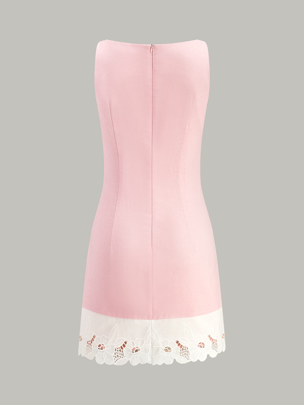 Minikleid aus Leinen und Baumwolle mit Stickerei