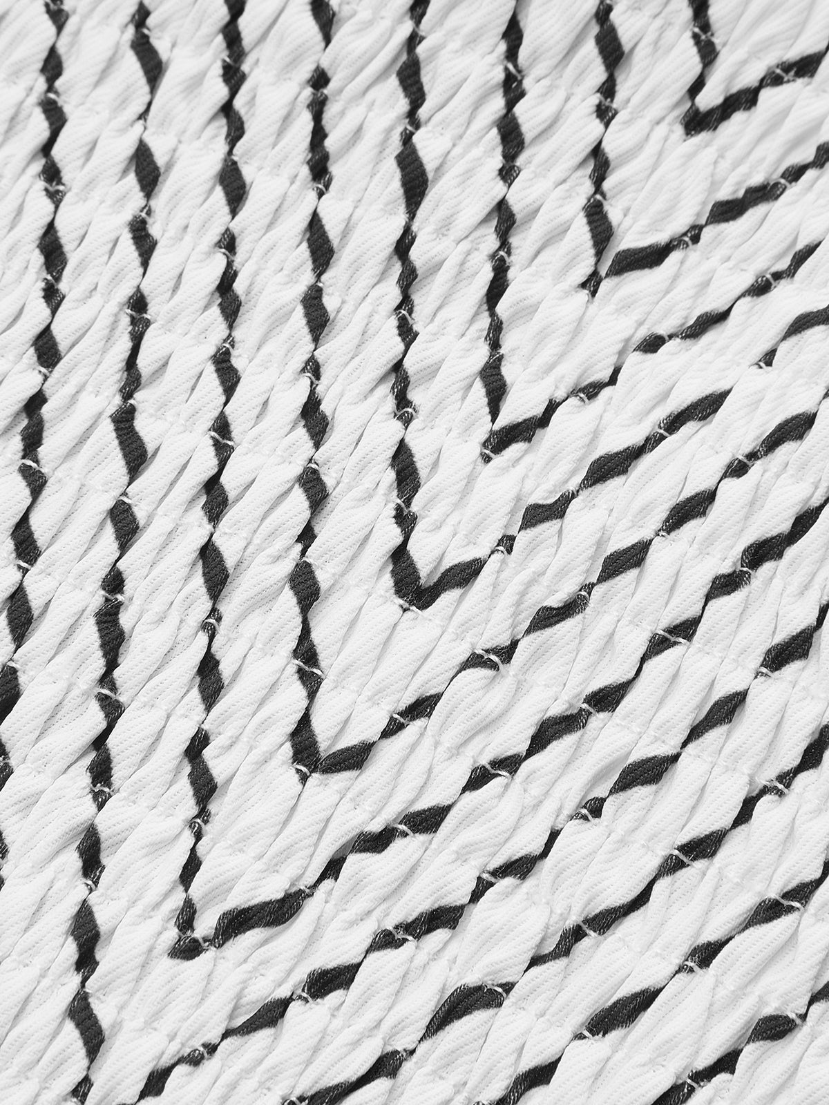 Striped Peplum Top with Contrast Straps