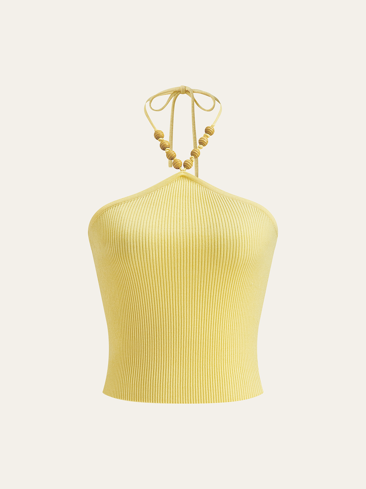 Geripptes Neckholder-Croptop