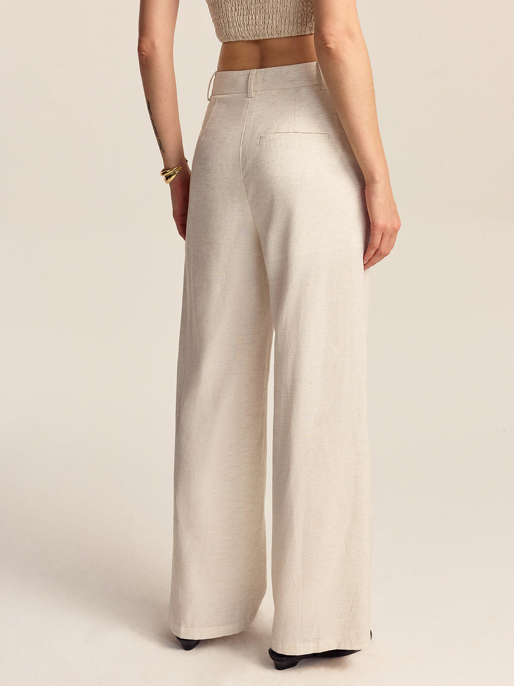 Pantalon en mélange Tencel-lin