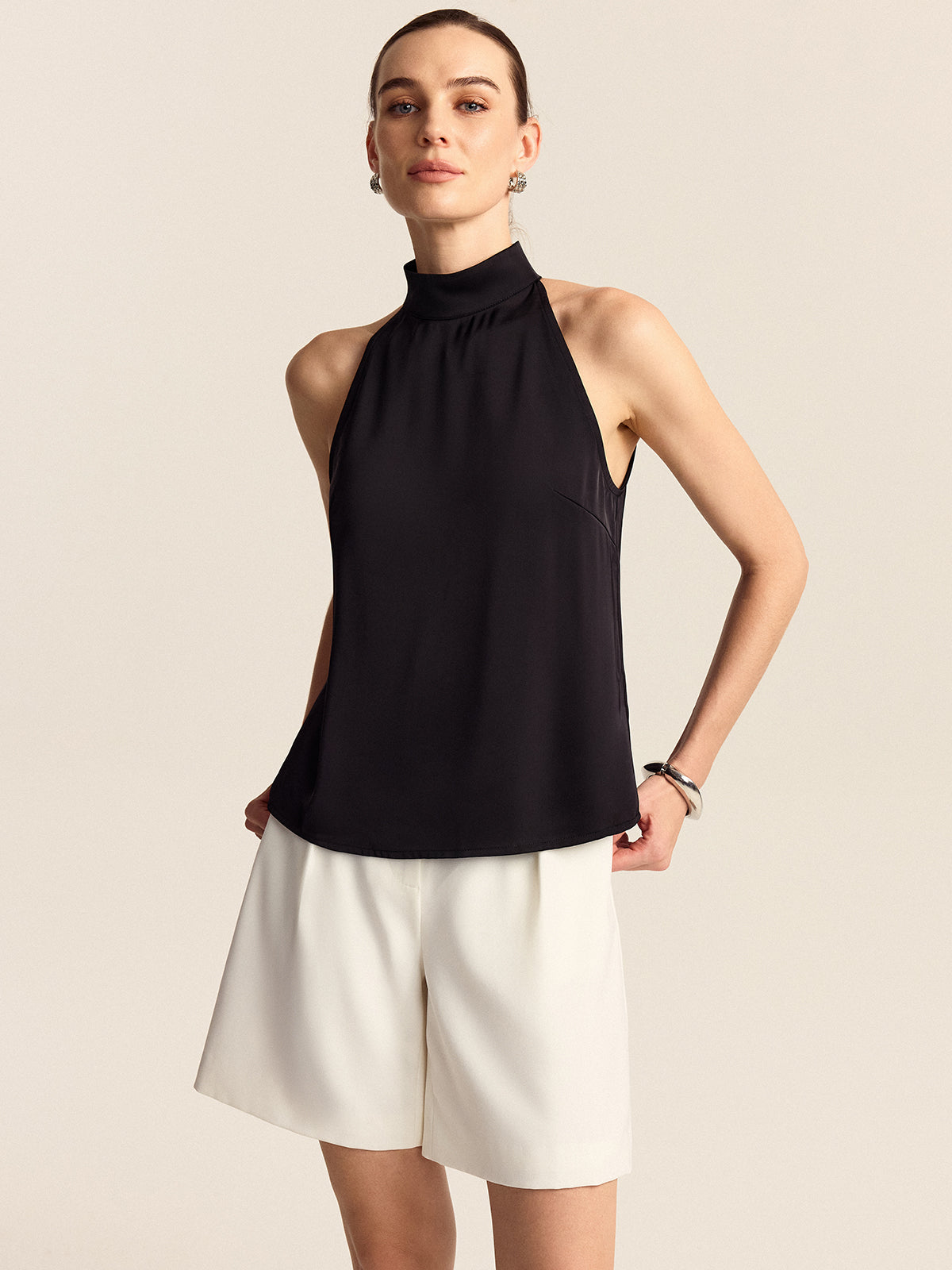 Satin-Neckholder-Top