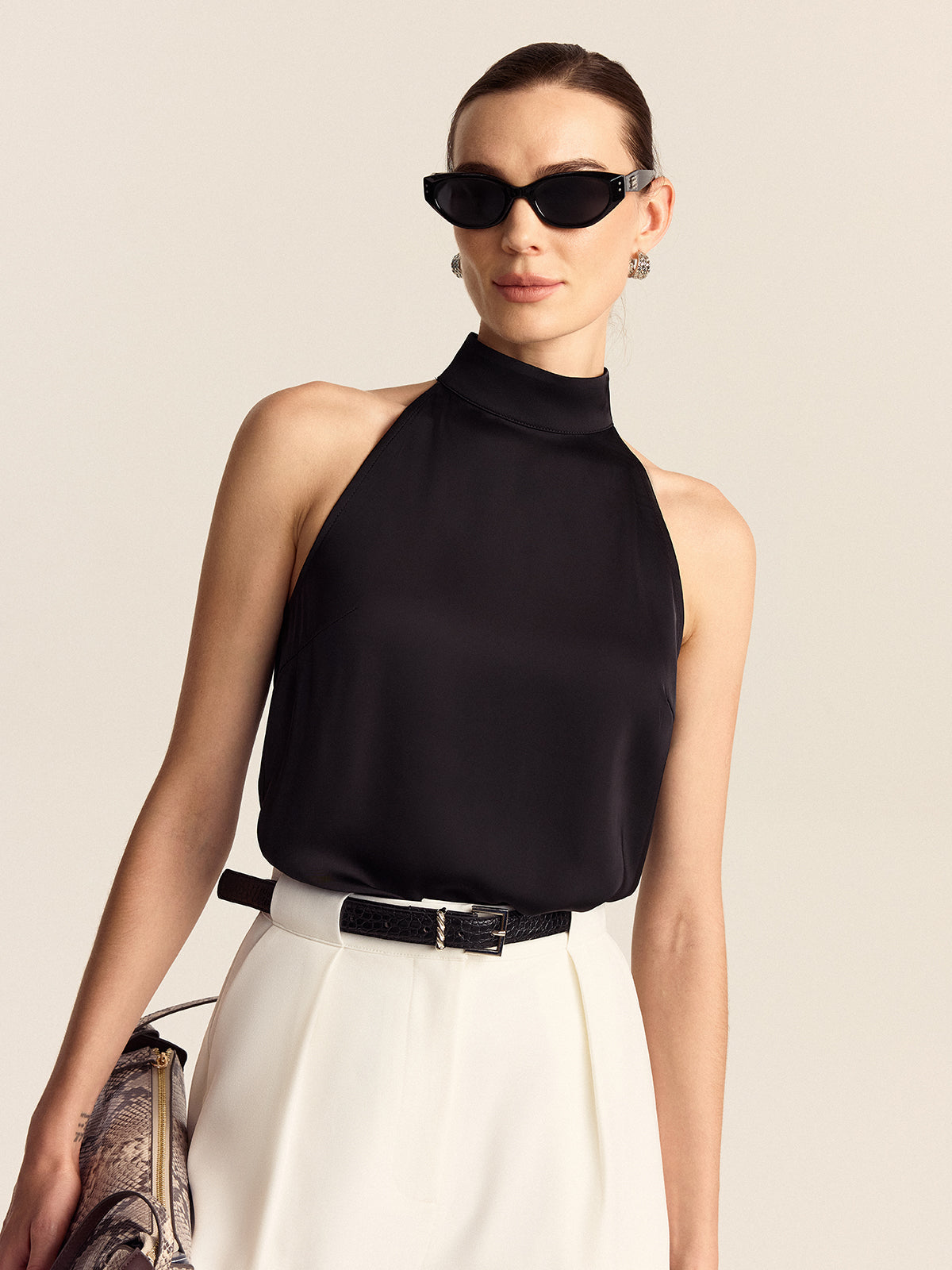 Satin-Neckholder-Top