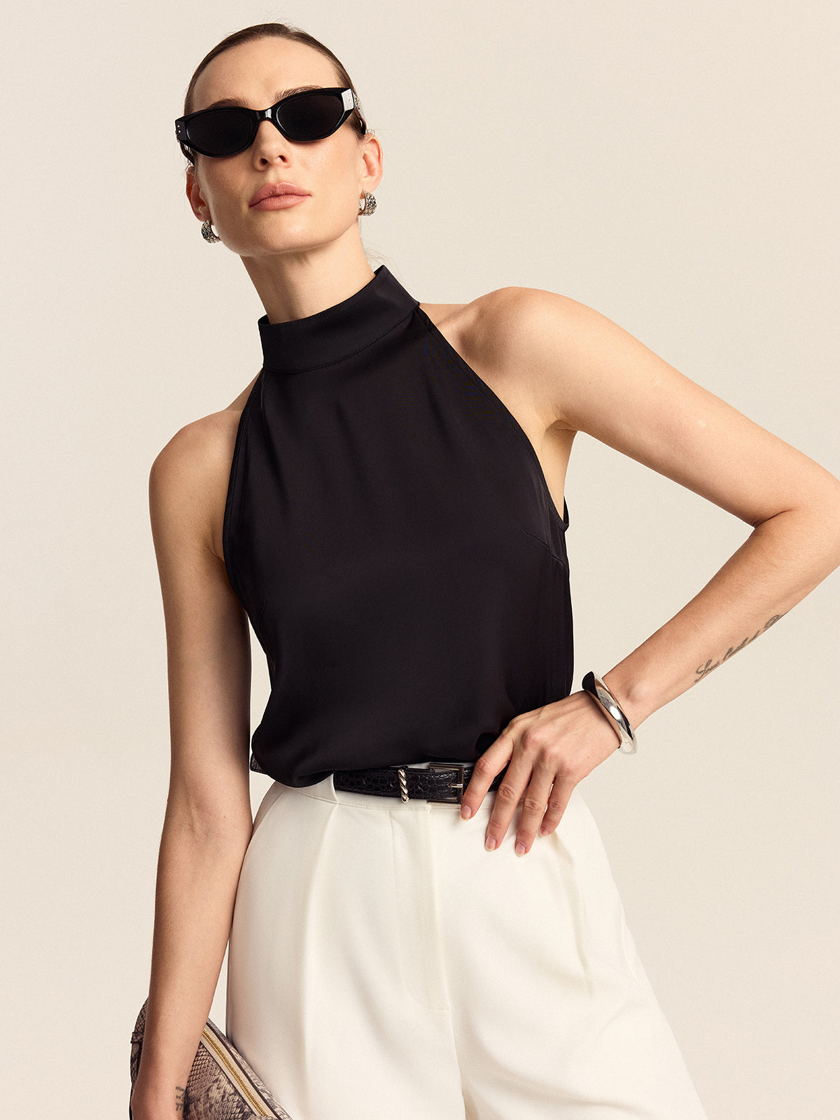 Satin-Neckholder-Top