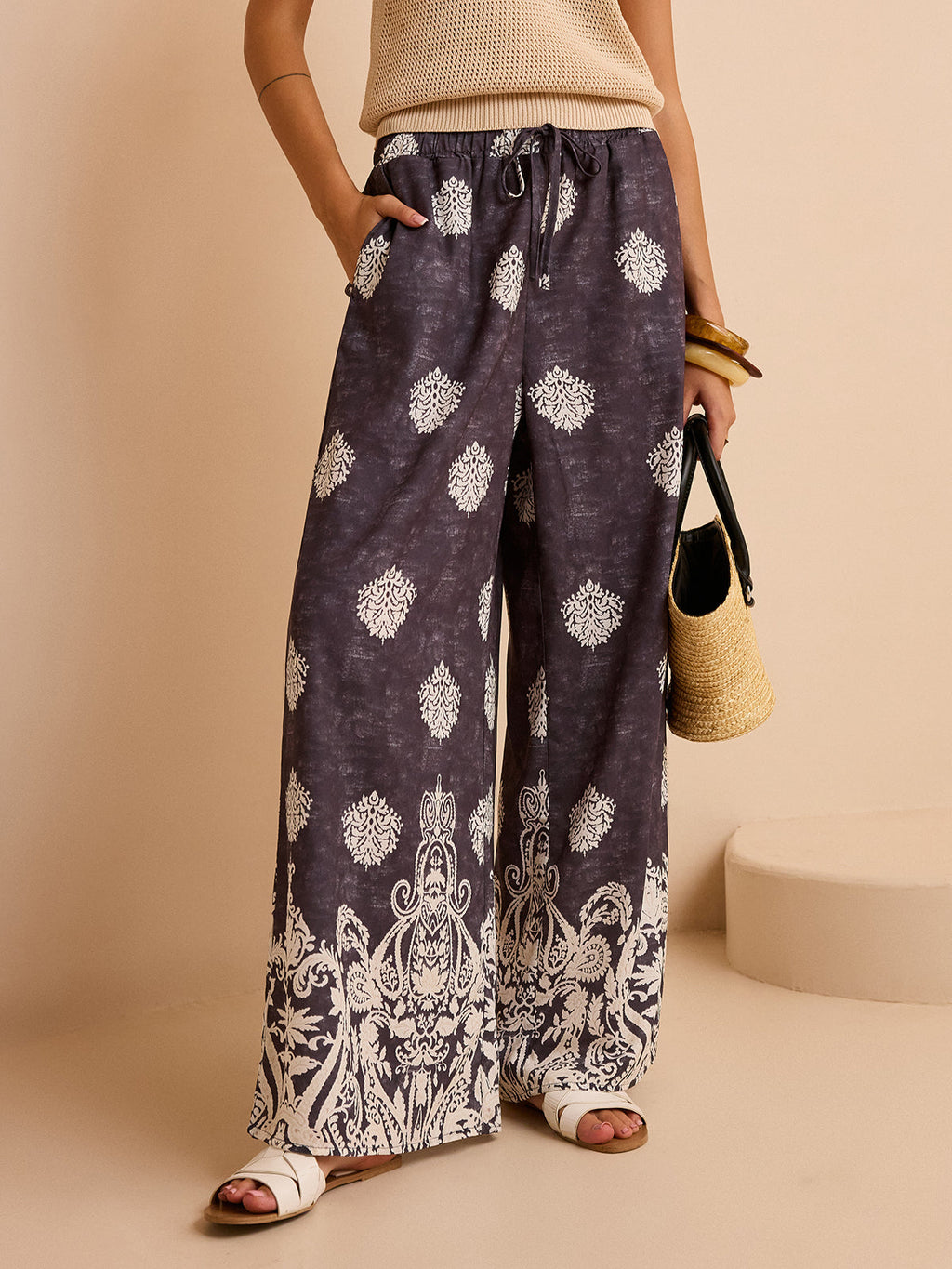 Bedruckte Marlenehose