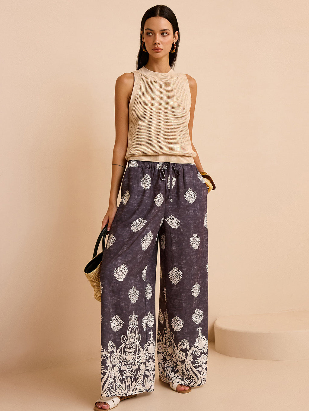 Bedruckte Marlenehose