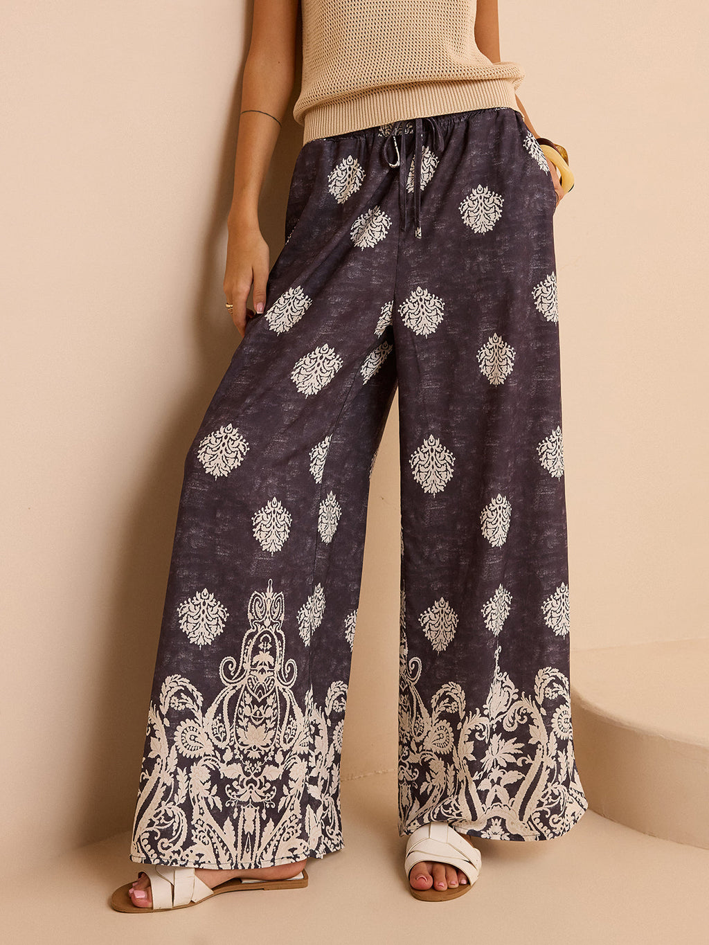 Bedruckte Marlenehose