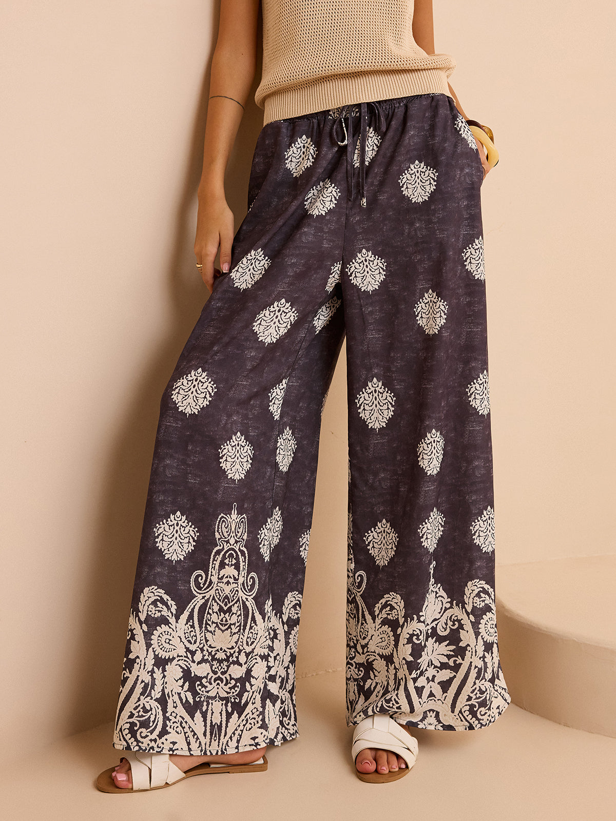 Bedruckte Marlenehose