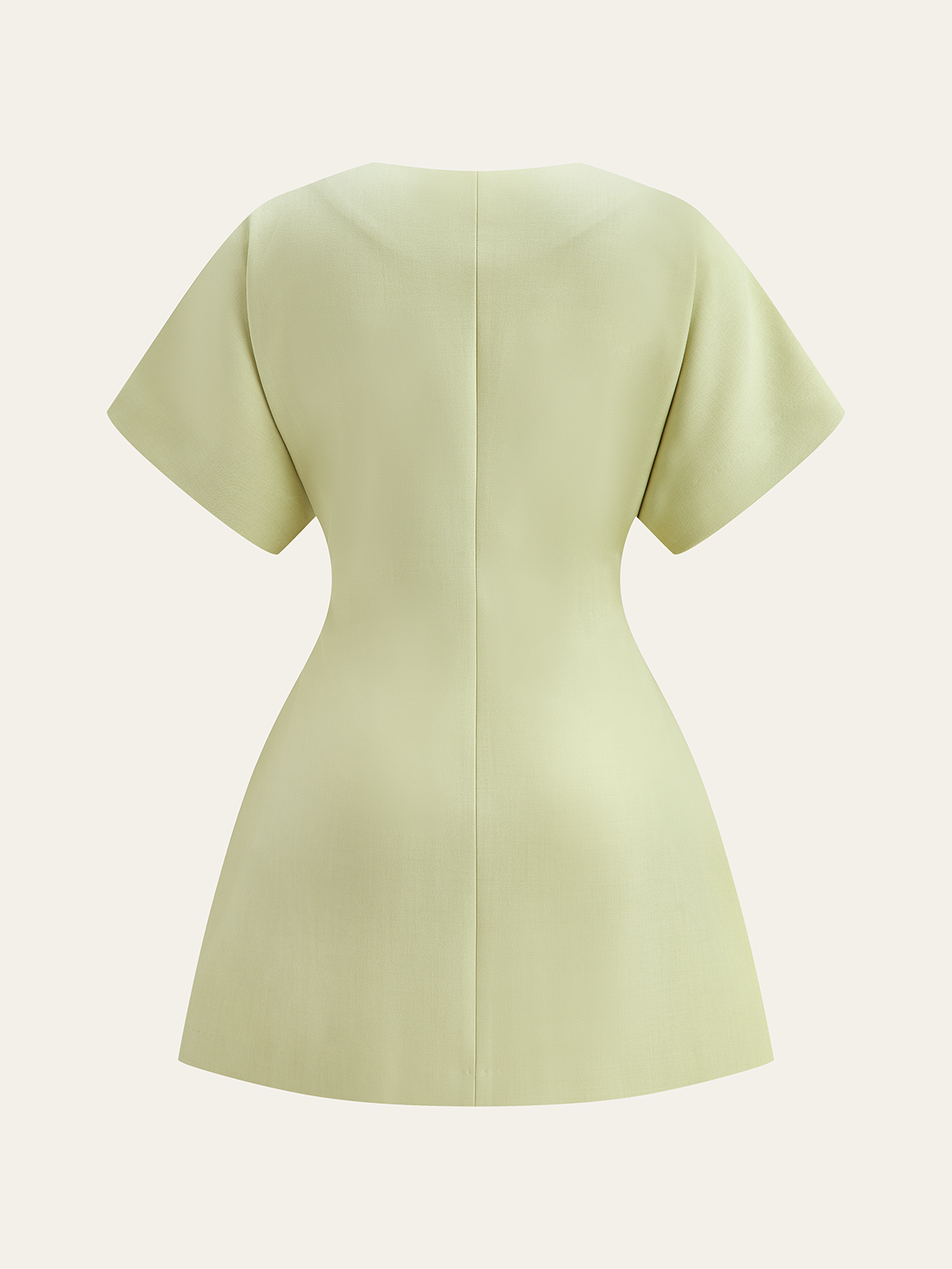 Kurzärmeliges Minikleid mit V-Ausschnitt 