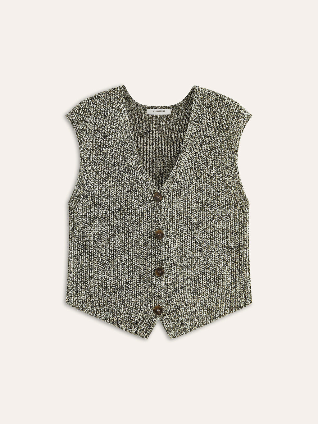 Strickweste mit Knopfleiste
